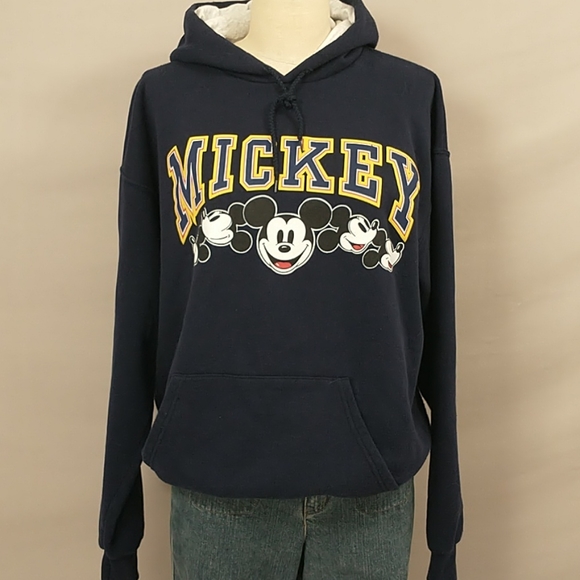 Vintage Disney Mickey Mouse Hoodie Sweatshirt USA - Picture 1 of 13